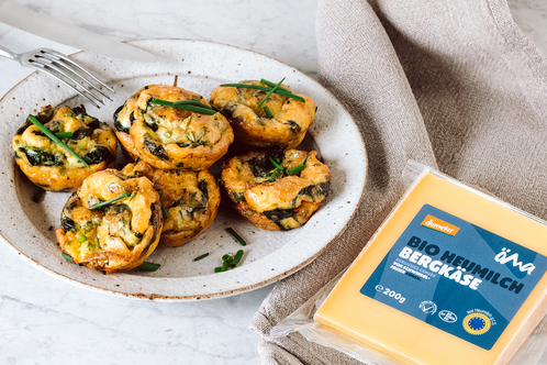 Recept: mini-omelet met kaas en spinazie